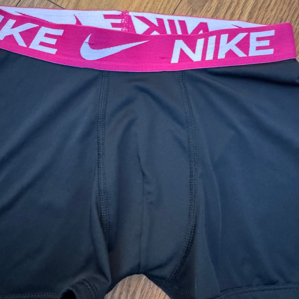 Nike Pro Dri-FIT Kids Compression Shorts 2-Pack Black Pink Yellow Size Medium M - Picture 8 of 11